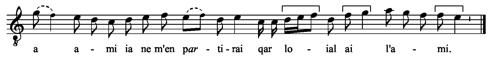 Refrain musical notation